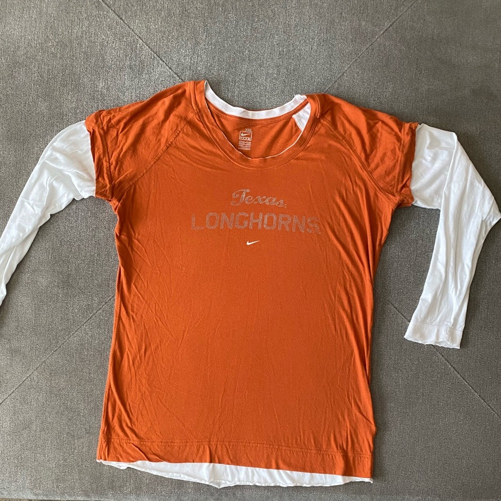 Nike Womens Texas Longhorns Vintage Look Size XXL Long Sleeve Top